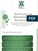 Aula 15 - Revestimento Argamassado - Execução