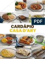 Cardápio Casa D'Ary