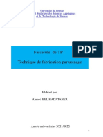 Fascicule TP Usinage 1