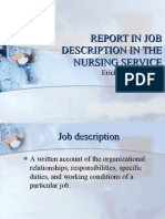 Report in Job Description in The Nursing Service