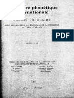 L'Écriture Phonétique Internationale Exposé Populaire Avec Application Au Français Et À Plusieurs Autres Languespdf