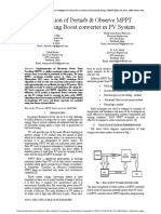 Implementation of Perturb Amp Observe MPPT Technique Using Boost Converter in PV System