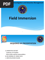 Field Immersion: Directorate For Investigation and Detective Management