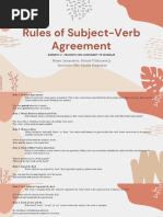 Rules of Subject-Verb Agreement