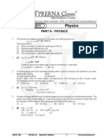 Aieee 2011 Phy Questions Solutions