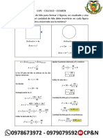 Se Utilizan 20 Pies de Hilo para Formar 2 Figuras, Un Cuadrado y Una Circunferencia. ¿Qué Cantidad de Hilo Debe Invertirse en Cada Figura para Lograr Que El Área Encerrada Sea La Mínima?