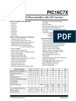 PIC16C7X: 8-Bit CMOS Microcontrollers With A/D Converter