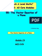 55 The Vector Equation of A Plane