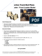 Construction Truck Bed Plans: Wheel Loader / Front Loader Model