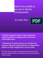 Understand How Quality Is Measured in Sports Development.: by Natalie Beer