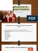 Clasificación de Los Documentos Pontificios