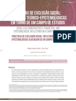 Práticas de Exclusão Social - Reflexões Teórico-Epistemológicas em Torno de Um Campo de Estudos