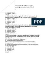 Civil Procedure Code MCQ