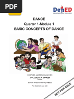 Dance Quarter 1-Module 1 Basic Concepts of Dance: Compiled and Repackaged by