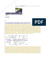 Low Noise Balanced Microphone Preamp Using TL071 IC: Technology