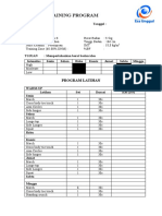 Fitness Training Program: Tanggal: Identitas Diri