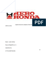 Capital Structure Analysis of Hero Honda