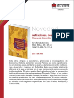 Instituciones, Desarrollo y Regiones. El Caso de Colombia