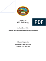 Oil Refinery Report - Eng. Onel Israel