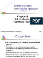 Business Statistics: A Decision-Making Approach: Introduction To Hypothesis Testing