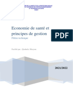 Economie de Santé Cours Et Principes de Gestion