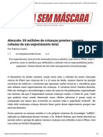 Absurdo - 20 Milhões de Crianças Prestes A Serem Cobaias de Um Experimento Letal - Mídia Sem Máscara