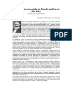 Uma Leitura Da Concepção de Filosofia Política em Karl Marx