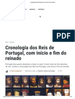 Cronologia Dos Reis de Portugal, Com Início e Fim Do Reinado