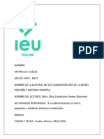 La Administración en Micro, Pequeñas y Medianas Empresas Comerciales Objetivo