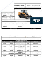 Hoja Mantenimiento Minicargador CASE SR175
