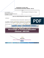 Government of Tamil Nadu Directorate of Technical Education, Chennai - 600 025