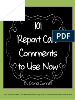 101 Report Card Comments To Use Now: by Genia Connell