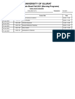 Mid Term Date Sheet Fall-2021 (Morning Programs)