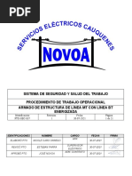 Pto-Sec-037 Armado de Estructura Con Línea BT Energizada