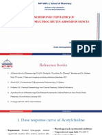 To Study The Dose Response Curve (DRC) of Acetylcholine Using Frog Rectus Abdominis Muscle