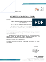 Certificado de Calidad - Pintura Anypsa Exteriores