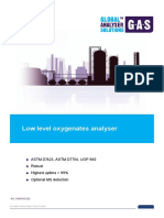 Low Level Oxygenates Analyser: Astm D7423, Astm D7754, Uop 960 Robust Highest Uptime 99% Optional Ms Detection