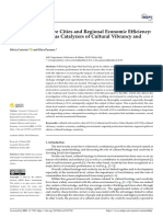 Cultural and Creative Cities and Regional Economic Efficiency: Context Conditions As Catalyzers of Cultural Vibrancy and Creative Economy