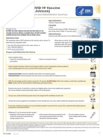 Janssen COVID-19 Vaccine (Johnson & Johnson) : Vaccine Preparation and Administration Summary