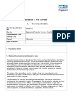 Specialised Vascular Services Service Specification Adults