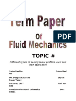 Different Types of Aerodynamic Profiles Used and Their Application