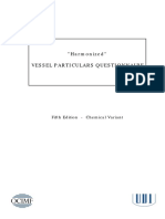 "Harmonized" Vessel Particulars Questionnaire: Fifth Edition - Chemical Variant