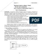 DR - Jyothirmayi Degree College, Adoni.: Paper-III - Object Oriented Programming Using C++: Unit-1 Fundamentals