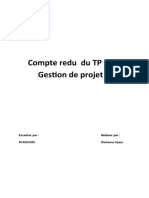 Compte Redu Du TP de Gestion de Projet: Réaliser Par: Darkaoui Ilyass Encadrer Par: M.Rachidi