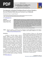 Development of Student Worksheets Based On React Model To Increase Student Motivation in Newton's Law Materials