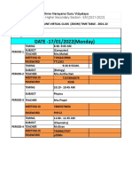 DATE - 17/01/2022 (Monday) : Secondary & Higher Secondary Section - EM (2021-2022)