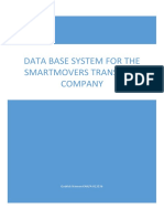 Data Base System For The Smartmovers Transport Company: Godrick Naveen KAN/A-013536