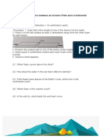 Activity 1: Convergence Between An Oceanic Plate and A Continental Plate