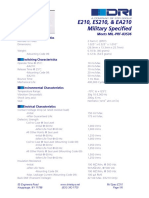 E210, ES210, & EA210 Military Specified: General Characteristics