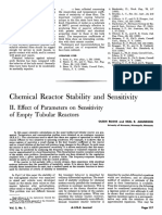 Chemical Reactor Stability and Sensitivity II - Effect of Parameters On Sensitivity of Empty Tubular Reactors